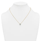 14k 2 carat Lab Grown Diamond VS+ F+ Round Complete Four Prong 18 inch Solitaire Necklace