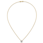14k 2 carat Lab Grown Diamond VS+ F+ Round Complete Four Prong 18 inch Solitaire Necklace