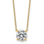 14k 2 carat Certified Lab Grown Diamond VS+ F+ Round Complete Four Prong 18 inch Solitaire Necklace