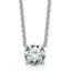 14k White Gold 2 1/2 carat Certified Lab Grown Diamond VS/SI+ G+ Round Complete Four Prong 18 inch Solitaire Necklace