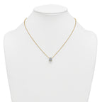 14k 2 1/2 carat Certified Lab Grown Diamond VS+ F+ Round Complete Four Prong 18 inch Solitaire Necklace