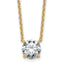 14k 2 1/2 carat Lab Grown Diamond VS+ F+ Round Complete Four Prong 18 inch Solitaire Necklace