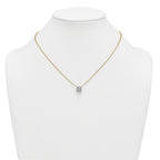 14k 3 carat Lab Grown Diamond VS+ F+ Round Complete Four Prong 18 inch Solitaire Necklace