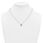 14k White Gold 3 1/2 carat Lab Grown Diamond VS/SI+ G+ Round Complete Four Prong 18 inch Solitaire Necklace
