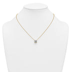 14k 3 1/2 carat Lab Grown Diamond VS+ F+ Round Complete Four Prong 18 inch Solitaire Necklace
