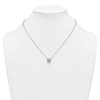 14k White Gold 4 carat Certified Lab Grown Diamond VS/SI+ G+ Round Complete Four Prong 18 inch Solitaire Necklace
