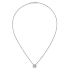 14k White Gold 4 carat Certified Lab Grown Diamond VS/SI+ G+ Round Complete Four Prong 18 inch Solitaire Necklace