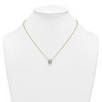 14k 4 carat Certified Lab Grown Diamond VS+ F+ Round Complete Four Prong 18 inch Solitaire Necklace