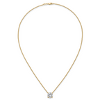 14k 4 carat Lab Grown Diamond VS+ F+ Round Complete Four Prong 18 inch Solitaire Necklace