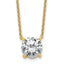 14ky 4ct Cert Lab Grown Dia VS+ F+ Comp 4 Prong 18in Solitaire Necklace