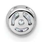 14k White Gold 1/4 carat Lab Grown Diamond VS+ F+ Round Complete Bezel Set Chain Slide Pendant