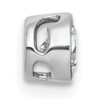 14k White Gold 1/2 carat Lab Grown Diamond VS+ F+ Round Complete Bezel Set Chain Slide Pendant