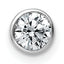 14kw 1/2ct Lab Grown Dia VS+ F+ Round Comp Bezel Set Chain Slide Pendant