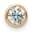 14k 1/2 carat Lab Grown Diamond VS+ F+ Round Complete Bezel Set Chain Slide Pendant