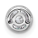 14k White Gold 5/8 carat Lab Grown Diamond VS+ F+ Round Complete Bezel Set Chain Slide Pendant