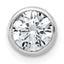 14kw 1ct Lab Grown Dia VS+ F+ Round Bezel Set Chain Slide Pendant Mounting (No Stone Included)