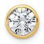 14ky 1ct Lab Grown Dia VS+ F+ Round Comp Bezel Set Chain Slide Pendant