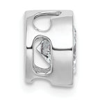 14k White Gold 2 carat Certified Grown Diamond VS+ F+ Round Complete Bezel Set Chain Slide Pendant