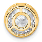 14k 2 carat Lab Grown Diamond VS+ F+ Round Complete Bezel Set Chain Slide Pendant
