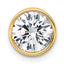 14ky 2ct Lab Grown Dia VS+ F+ Round Comp Bezel Set Chain Slide Pendant
