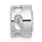 14k White Gold 2 1/2 carat Lab Grown Diamond VS+ F+ Round Complete Bezel Set Chain Slide Pendant