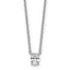 14k White Gold 1/4 carat Lab Grown Diamond VS+ F+ Oval Complete 18 inch Four Prong Pendant Necklace