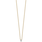 14k 1/4 carat Lab Grown Diamond VS+ F+ Oval Complete 18 inch Four Prong Pendant Necklace