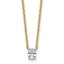 14k 1/4 carat Lab Grown Diamond VS+ F+ Oval Complete 18 inch Four Prong Pendant Necklace