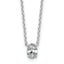 14kw 1/2ct Lab Grown Dia VS+ F+ Oval Comp Bezel Set Chain Slide Pendant