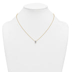 14k 3/4 carat Lab Grown Diamond VS/SI+ G+ Oval Complete 18 inch Four Prong Pendant Necklace