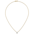 14k 3/4 carat Lab Grown Diamond VS/SI+ G+ Oval Complete 18 inch Four Prong Pendant Necklace