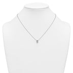 14k White Gold 1 carat Lab Grown Diamond VS/SI+ G+ Oval Complete Four Prong 18 inch Pendant Necklace