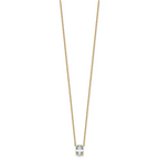 14k 1 carat Certified Lab Grown Diamond VS+ F+ Oval Complete Four Prong 18 inch Pendant Necklace