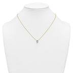 14k 1 carat Lab Grown Diamond VS+ F+ Oval Complete Four Prong 18 inch Pendant Necklace
