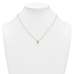 14k 1 carat Lab Grown Diamond VS+ F+ Oval Complete Four Prong 18 inch Pendant Necklace