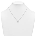 14k White Gold 1 1/2 carat Lab Grown Diamond VS/SI+ G+ Oval Complete Four Prong 18 inch Pendant Necklace