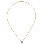 14k 2 carat Certified Lab Grown Diamond VS+ F+ Oval Complete Four Prong 18 inch Pendant Necklace