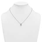 14k White Gold 2 1/2 carat Certified Lab Grown Diamond VS/SI+ G+ Oval Complete Four Prong 18 inch Pendant Necklace