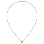 14k White Gold 2 1/2 carat Certified Lab Grown Diamond VS/SI+ G+ Oval Complete Four Prong 18 inch Pendant Necklace