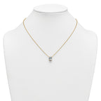 14k 2 1/2 carat Lab Grown Diamond VS+ F+ Oval Complete Four Prong 18 inch Pendant Necklace