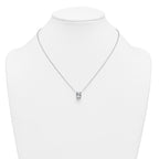 14k White Gold 3 1/2 carat Lab Grown Diamond VS/SI+ G+ Oval Complete Four Prong 18 inch Pendant Necklace