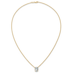14k 3 1/2 carat Lab Grown Diamond VS+ F+ Oval Complete Four Prong 18 inch Pendant Necklace