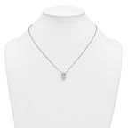 14k White Gold 4 carat Certified Lab Grown Diamond VS/SI+ G+ Oval Complete Four Prong 18 inch Pendant Necklace