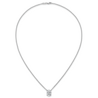 14k White Gold 4 carat Lab Grown Diamond VS/SI+ G+ Oval Complete Four Prong 18 inch Pendant Necklace