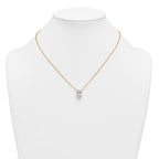 14k 4 carat Certified Lab Grown Diamond VS+ F+ Oval Complete Four Prong 18 inch Pendant Necklace