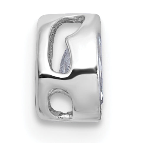 14k White Gold 3/8 carat Lab Grown Diamond VS+ F+ Oval Complete Bezel Set Chain Slide Pendant