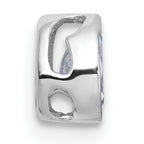 14k White Gold 3/8 carat Lab Grown Diamond VS+ F+ Oval Complete Bezel Set Chain Slide Pendant