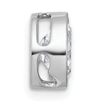 14k White Gold 1 carat Certified Lab Grown Diamond VS+ F+ Oval Complete Bezel Set Chain Slide Pendant