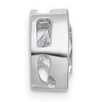 14k White Gold 1 1/2 carat Lab Grown Diamond VS+ F+ Oval Complete Bezel Set Chain Slide Pendant