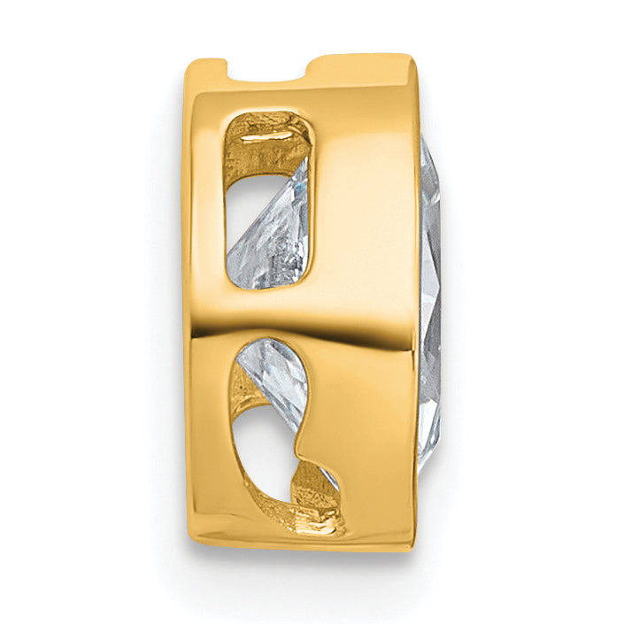 14k 1 1/2 carat Lab Grown Diamond VS+ F+ Oval Complete Bezel Set Chain Slide Pendant Secondary image